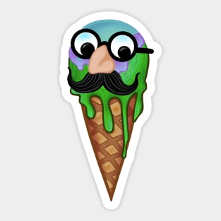 Disguised Ice Cream Cone Sticker